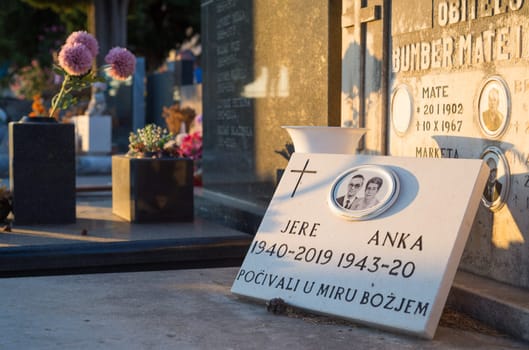 Cemetery in old town of sibenik