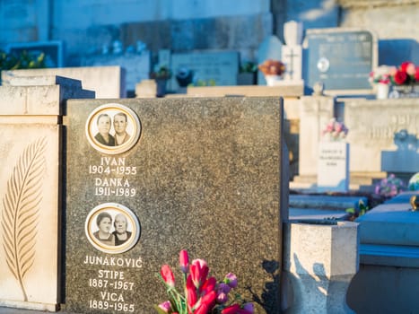 Cemetery in old town of sibenik