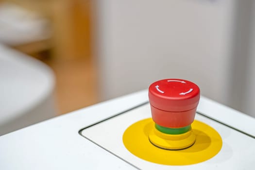 Emergency button stop red off safety control
