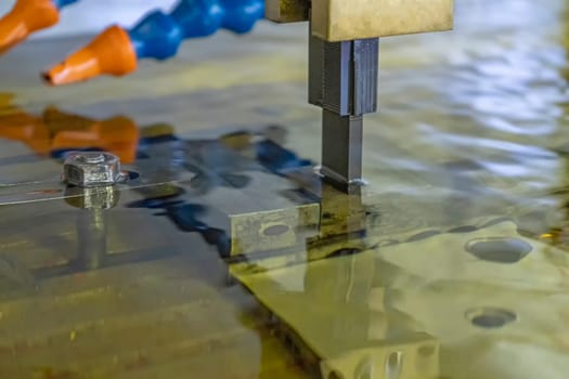 EDM Machine in runing working on job