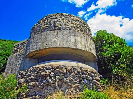 Bunker from WW II on Mediterranean Coast of Italy