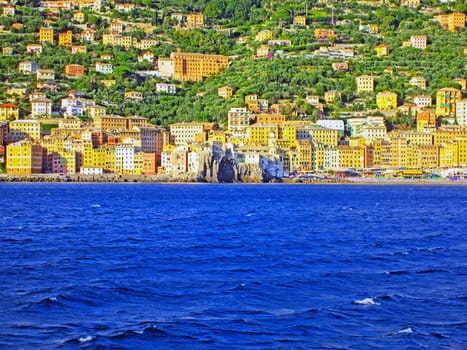 Town on coast of Mediterranean Sea in Italy