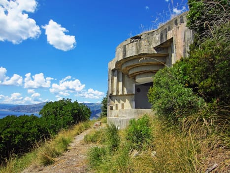 Bunker from WW II on Mediterranean Coast of Italy
