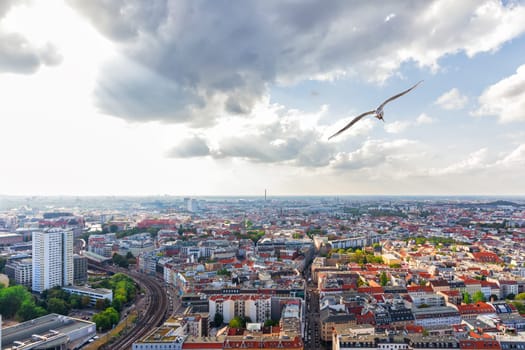 The Berlin roofs, beautiful sunny panorama, Germany.