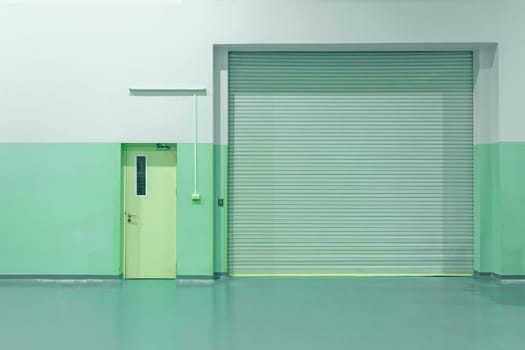 Factory door industrial door or warehouse for background