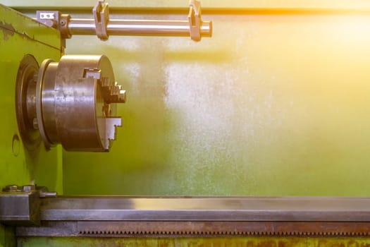 CNC turning spindle and old machine lathe