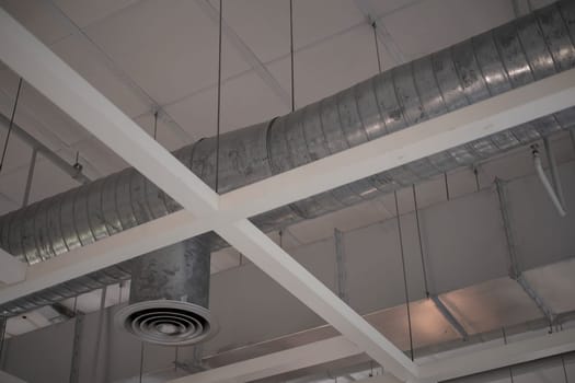 Air duct conditioning ceiling in the building