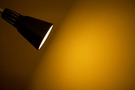 Black fixture lamp with white  wall background