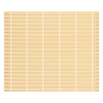 Bamboo mat for sushi on a white background. Ecology concept. Isolated objects. Vector image.