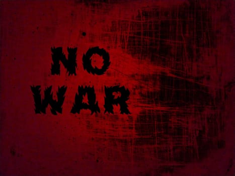 No war. War lettering in black. Red - black background. A call to peace. Abstract background picture