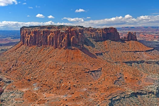 Colorful Butte in a Dramatic Canyon in Canyonlands National Park in Utah