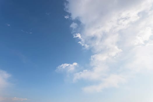 Blue sky with white clouds. Ideal for bakcgrounds and texture.