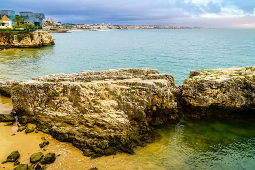 Scenic view of Atlantic coast in Cascais, Portugal