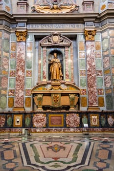 Florence, Italy - circa July 2021. Medici Chapels interior - Cappelle Medicee. Michelangelo Renaissance art.