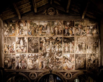 VARALLO, ITALY - June 2020: located in the Santa Maria delle Grazie Church in Varallo Sesia, this Renaissance masterpice was created by Gaudenzio Ferrari in 1513