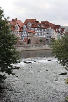 Fachwerkensemble in der historischen Altstadt, Hessen, Deutschland, Hannoversch Münden