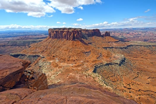 Colorful Butte in a Massive Canyon in Canyonlands National Park in Utah