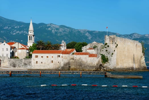 Old town of Budva, Montenegro on Adriatic coast.