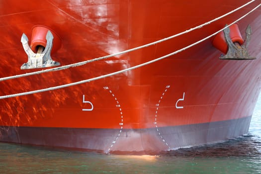 Front view of a big ship