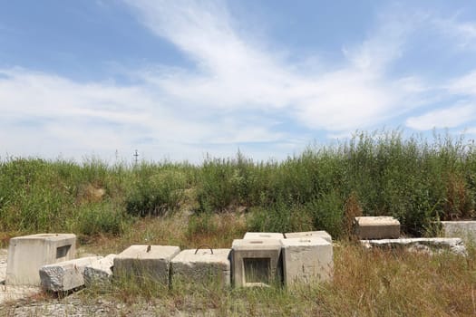 abandoned of concrete brick