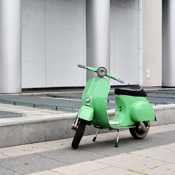 Scooter sat on the roadside in Berlin