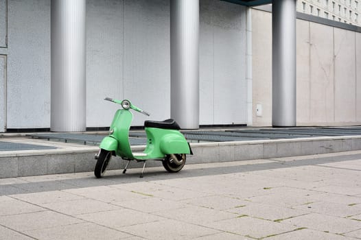 Scooter sat on the roadside in Berlin