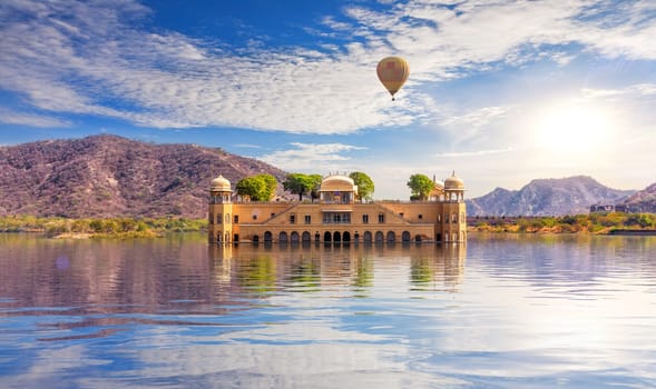Jal Mahal, water palace of India in Jaipur.