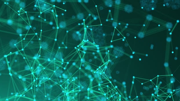 Abstract connection dots. Computer generated 3d render