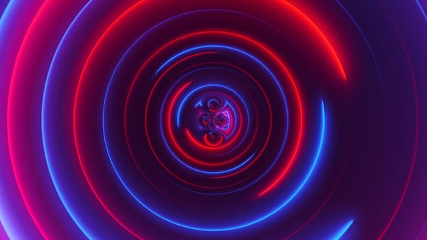 Circles neon. Computer generated 3d render