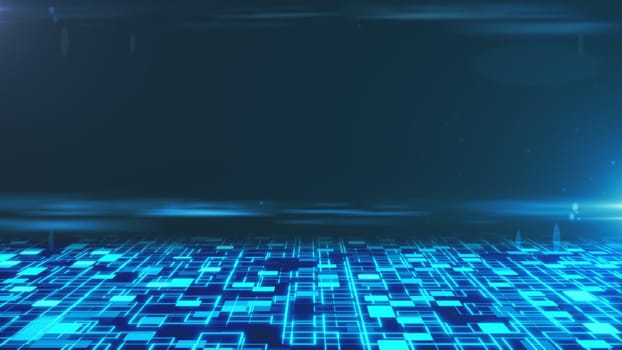 Digital backdrop with squares and lines. Computer generated 3d render