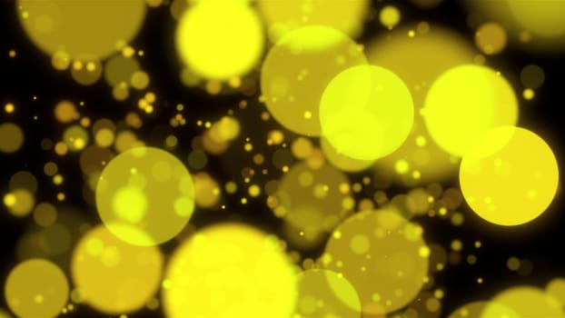 Golden glitter particle. Computer generated 3d render