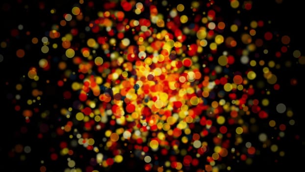 Random colorful particles. Computer generated 3d render