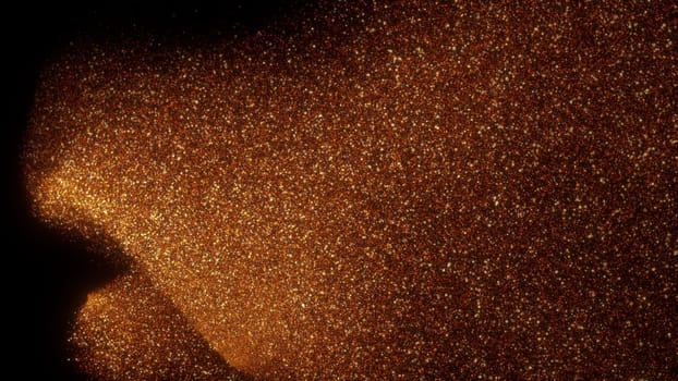 Ember gold particles. Computer generated 3d render