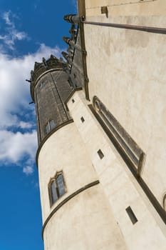 Castle Church Schlosskirche in the old town of Wittenberg. It is considered the starting point of the Reformation in Germany.