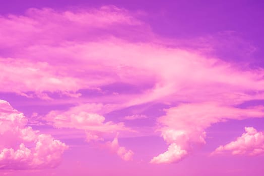 Abstract and pattern of cloud sky, Velvet violet, Velvet Purple, Trend color of the year background, Pattern of colorful cloud and sky sunset or sunrise: Dramatic sunset in twilight, Beautyful of sky