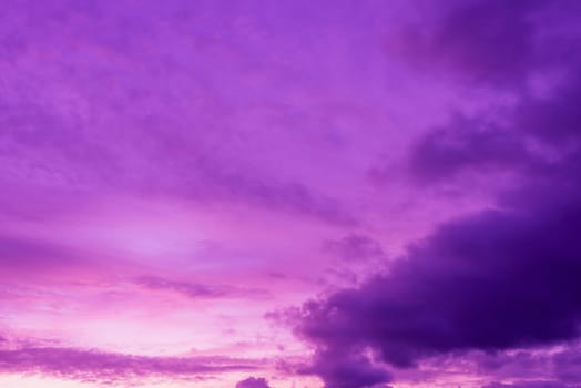 Abstract and pattern of cloud sky, Velvet violet, Velvet Purple, Trend color of the year background, Pattern of colorful cloud and sky sunset or sunrise: Dramatic sunset in twilight, Beautyful of sky