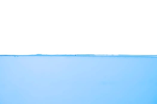 Water wave with bubbles on a white background
