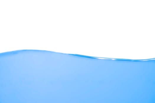 Water wave with bubbles on a white background