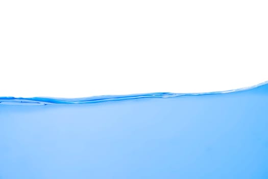 Water wave with bubbles on a white background