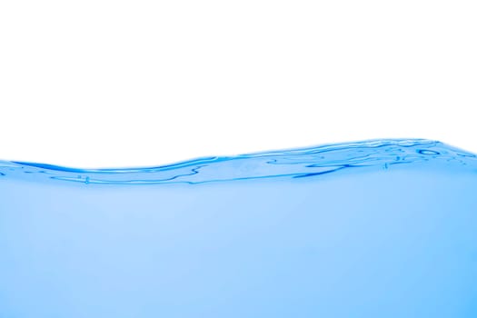 Water wave with bubbles on a white background