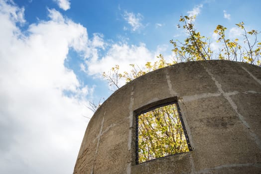 Abandoned Structure On Field Against Sky