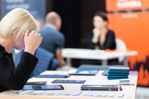 Job interview, employer or recruiter is interviewing and taking the applicant's work history, Specialized functional ability test, business conversation, manager resource employment and recruitment