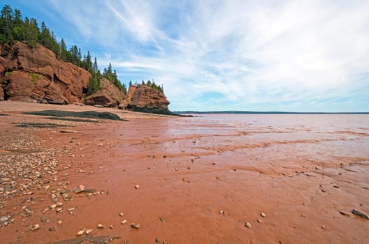 Sea Floor Mud at Low Tide at The Rocks Provincial Park in New Brunswick