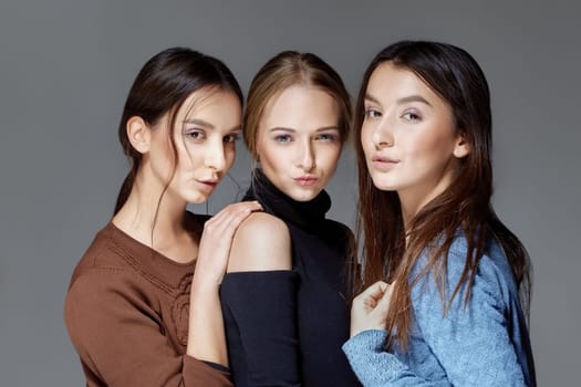 group of girls posing and expressing emotions