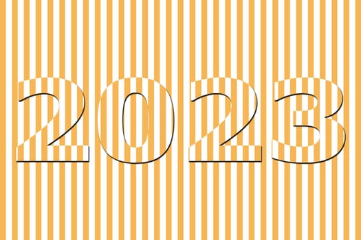 3D illustration concept New Year 2023 two-tone background design. Greeting Card, Banner, Poster.