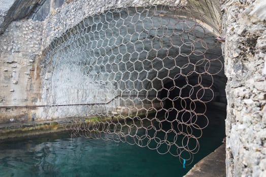 sea tunnel in sibenik canal in adriatic sea
