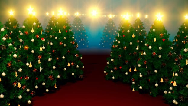 3D illustration Background for advertising and wallpaper in festival  and Christmas scene. 3D rendering in decorative concept.