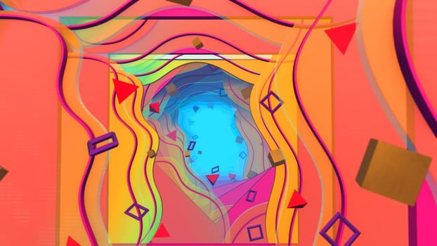 3D illustration Background for advertising and wallpaper in flat art style and abstract scene. 3D rendering in decorative concept.