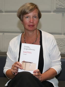 Schriftstellerin Jenny Erpenbeck bei einer Buchlesung am 03.08.2022 in Magdeburg