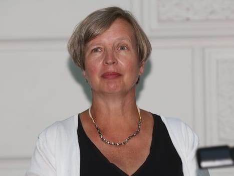 Schriftstellerin Jenny Erpenbeck bei einer Buchlesung am 03.08.2022 in Magdeburg